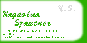 magdolna szautner business card